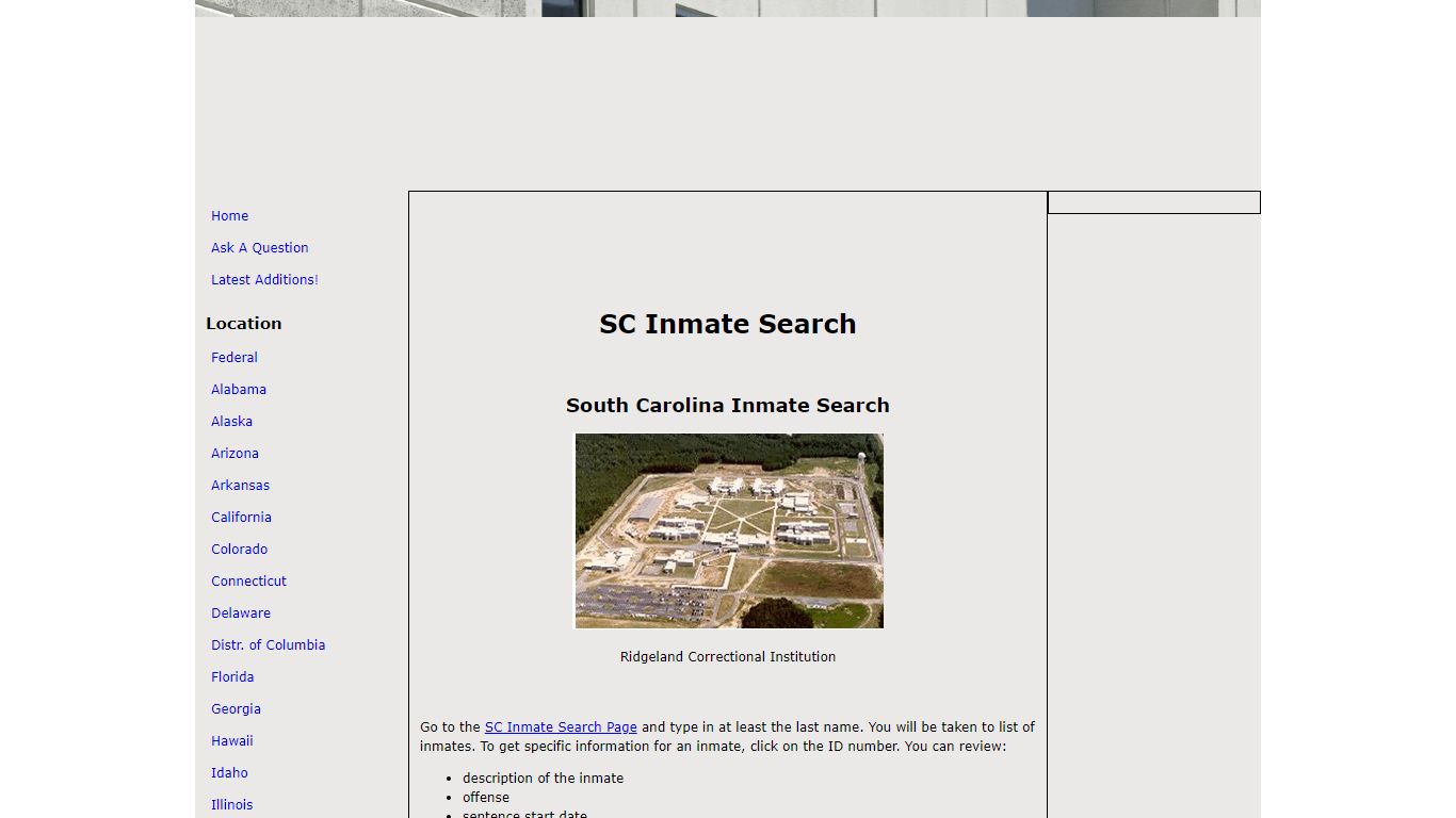 SCDC Inmate Search - The Free Inmate Locator